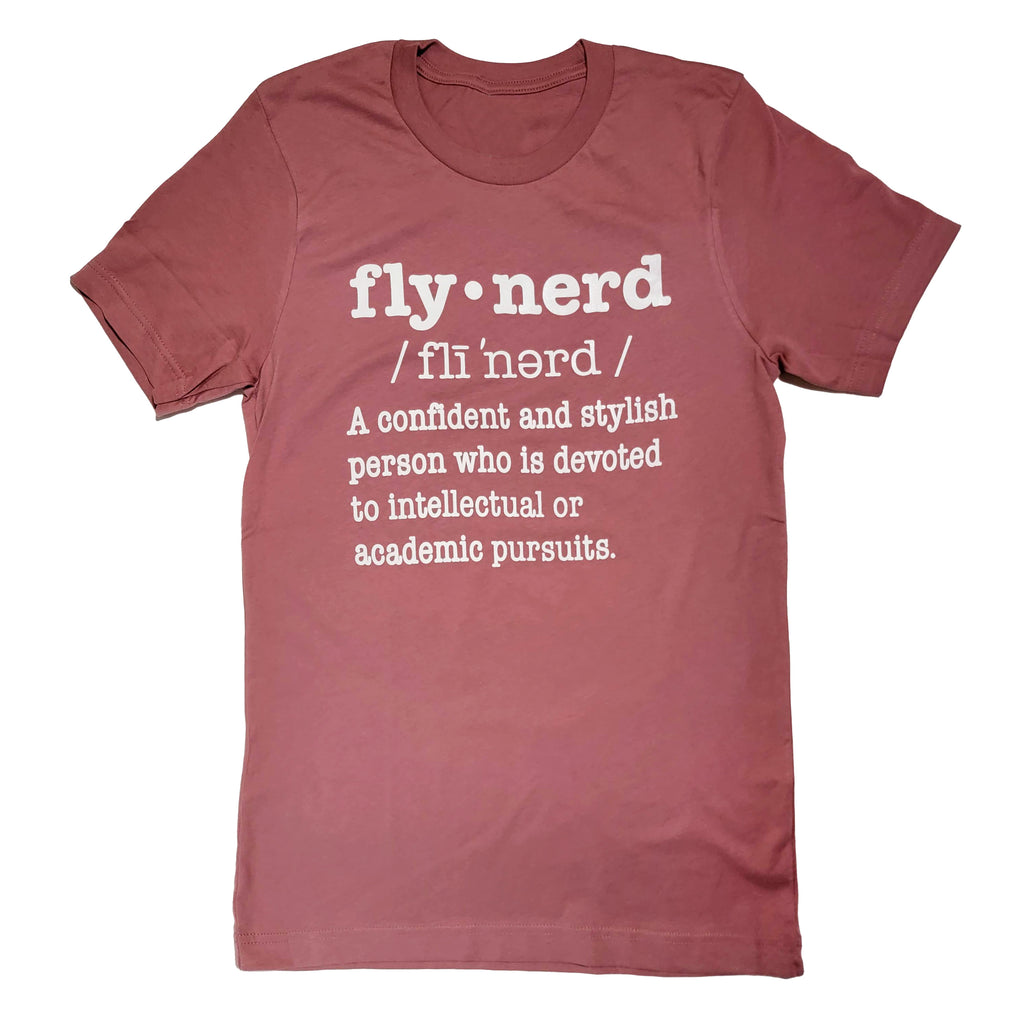 Fly Nerd Definition Mauve Unisex Tee