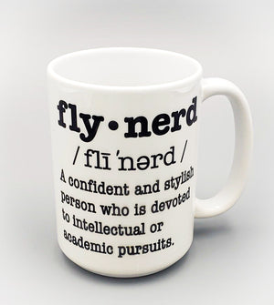 Fly Nerd Ceramic 15 oz Mug