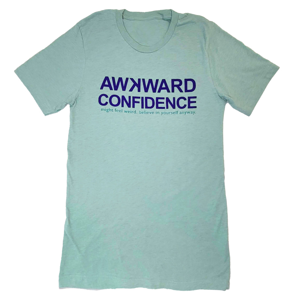 Awkward Confidence Unisex Dusty Blue Tee