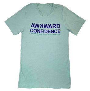 Awkward Confidence Unisex Dusty Blue Tee