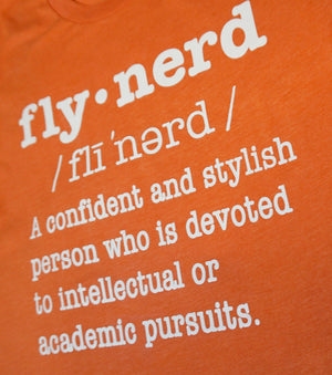 Fly Nerd Definition Orange Unisex Tee