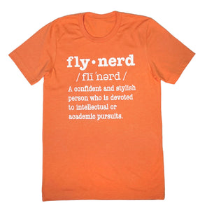 Fly Nerd Definition Orange Unisex Tee