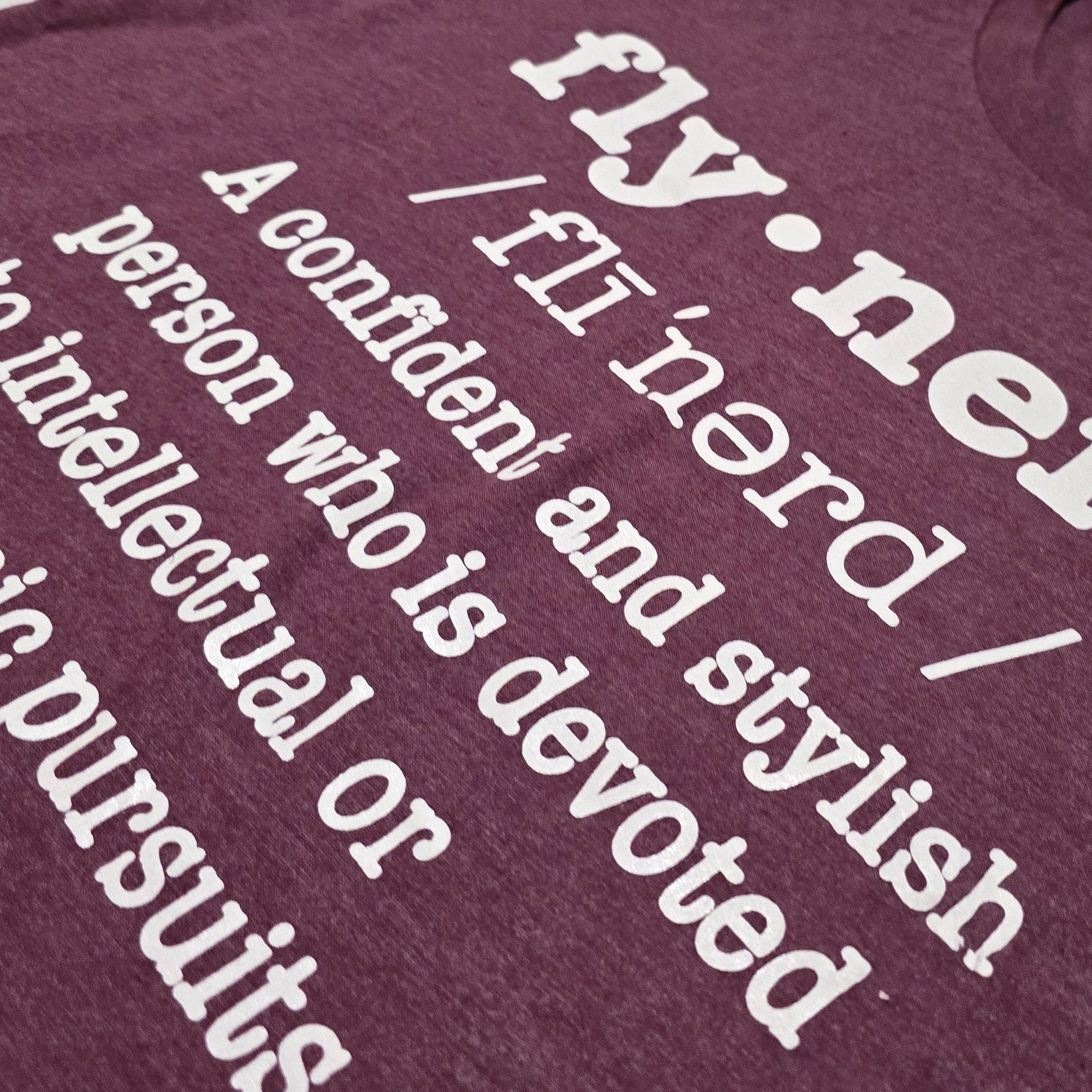 Fly Nerd Definition Maroon Unisex Tee