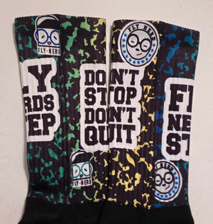 Fly Nerd Step Socks Composition Pattern