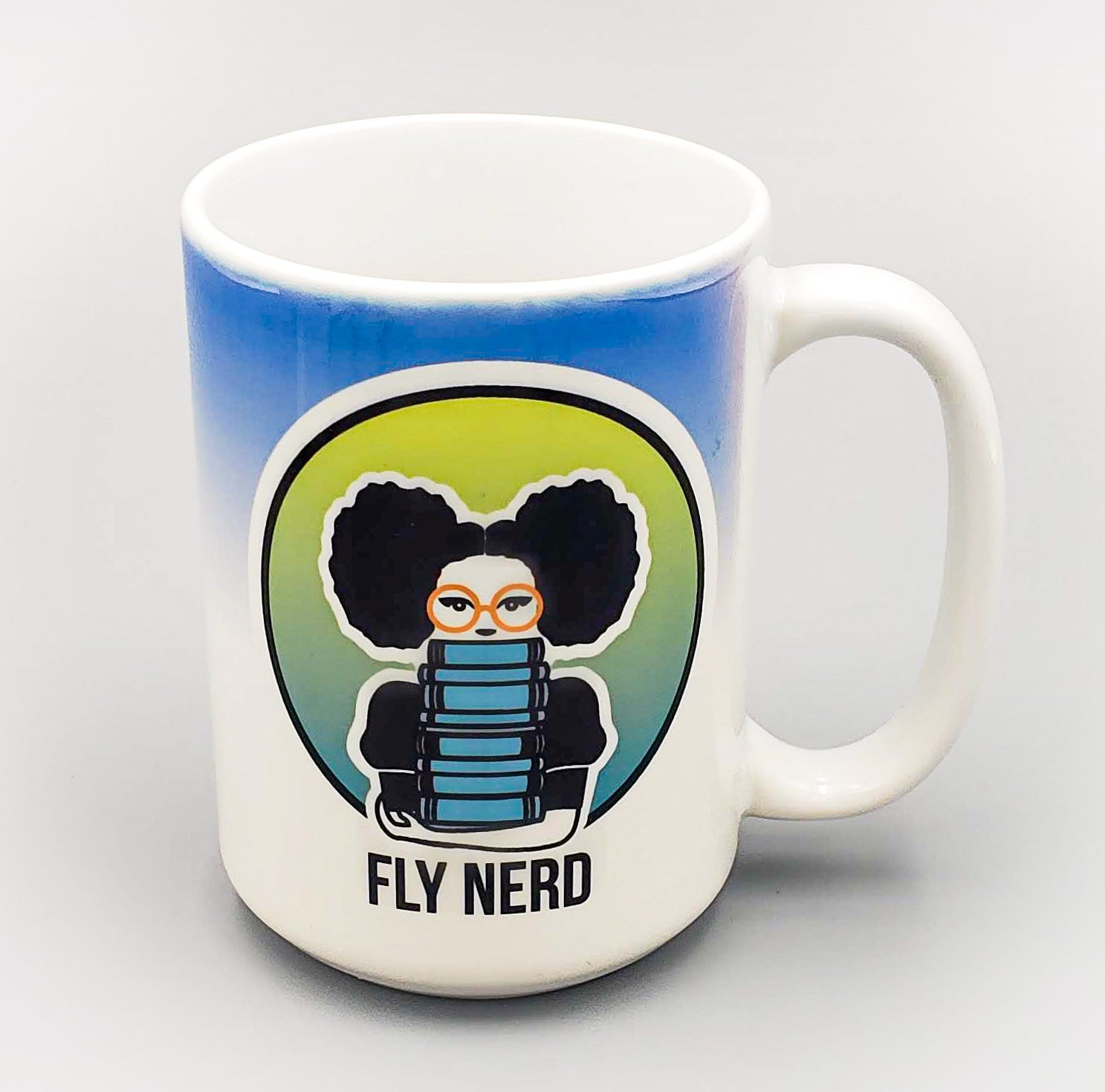 Fly Nerd Ceramic 15 oz Mug